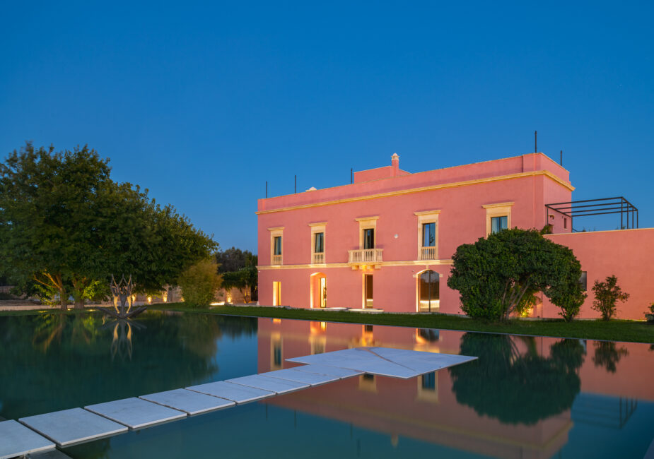 luxury villa and pond